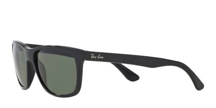 Ray-Ban RB4181 Black glasses - Black / Green - Angle View