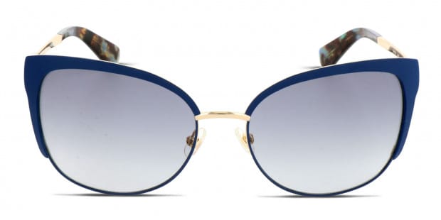 Kate Spade Genice S gold frame with gray gradient lenses. Lenses provide 100 UV protection