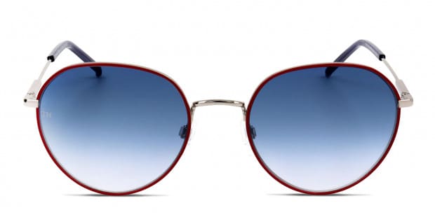 Tommy Hilfiger TH1711/S red frame with dark blue gradient lenses. Lenses  provide 100% UV protection.