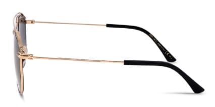 Jimmy Choo LEX/S Black, Gold glasses - Black / Gold / Green - Side View
