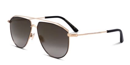 Jimmy Choo LEX/S Black, Gold glasses - Black / Gold / Green - Angle View