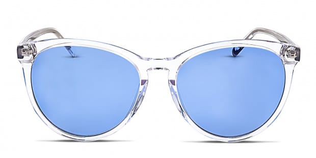 Tommy Hilfiger TH1724 S frame with blue lenses. Lenses provide 100