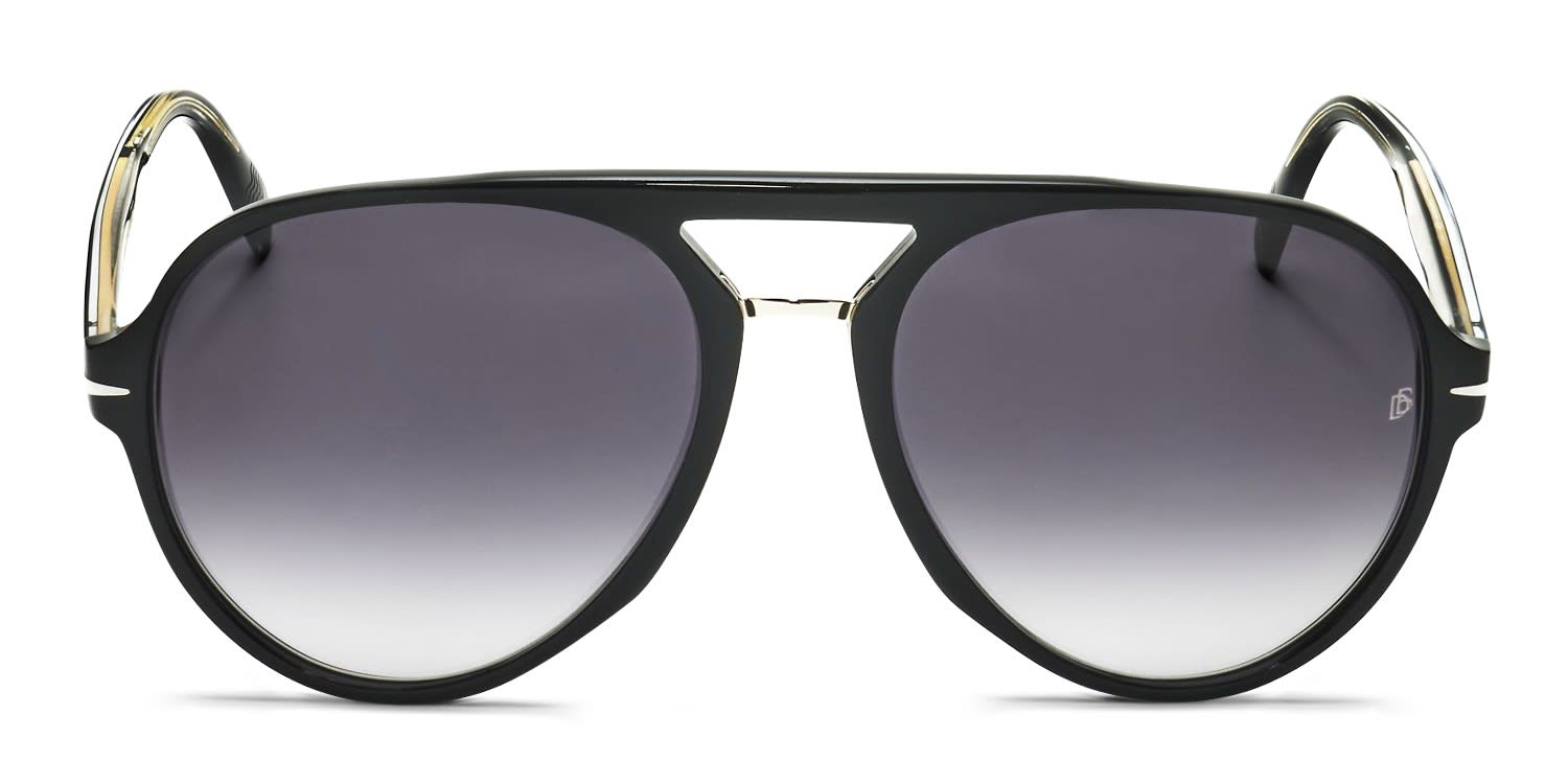 David Beckham DB7005/S Black glasses - Black / Gray - Frontal View