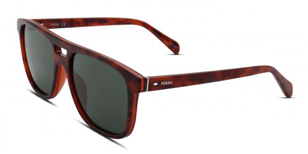 Fossil FOS3105G S tortoise frame with green lenses. Lenses provide 100 UV protection