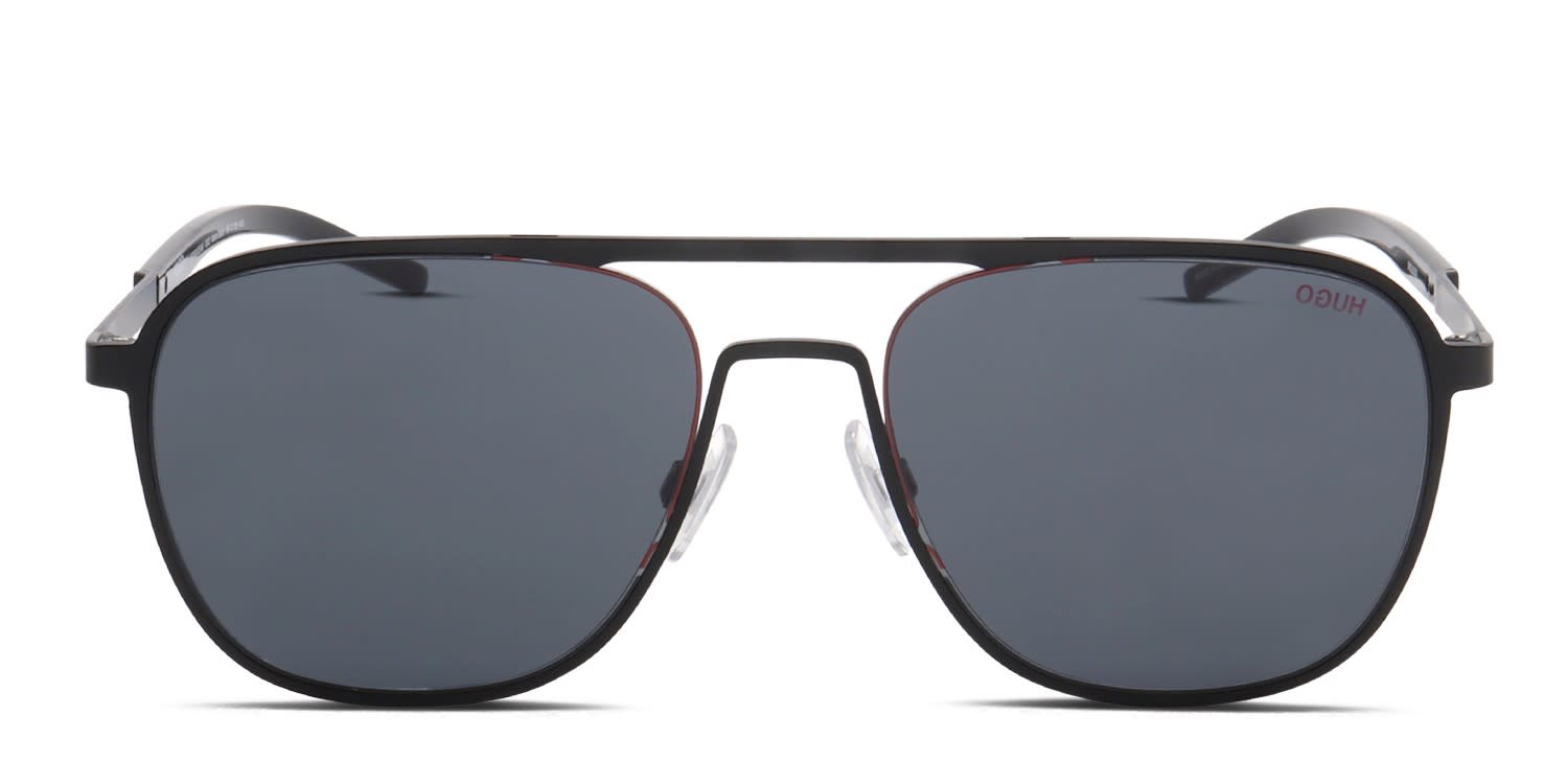 Hugo Boss 1001/S/SAM black frame with smoke lenses. Lenses provide
