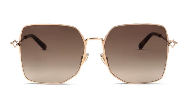 Jimmy Choo Trisha/G/Sk gold frame with gradient brown lenses