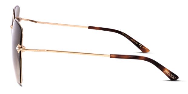 Jimmy Choo Trisha/G/Sk gold frame with gradient brown lenses