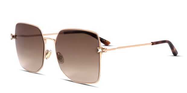 Jimmy Choo Trisha/G/Sk gold frame with gradient brown lenses