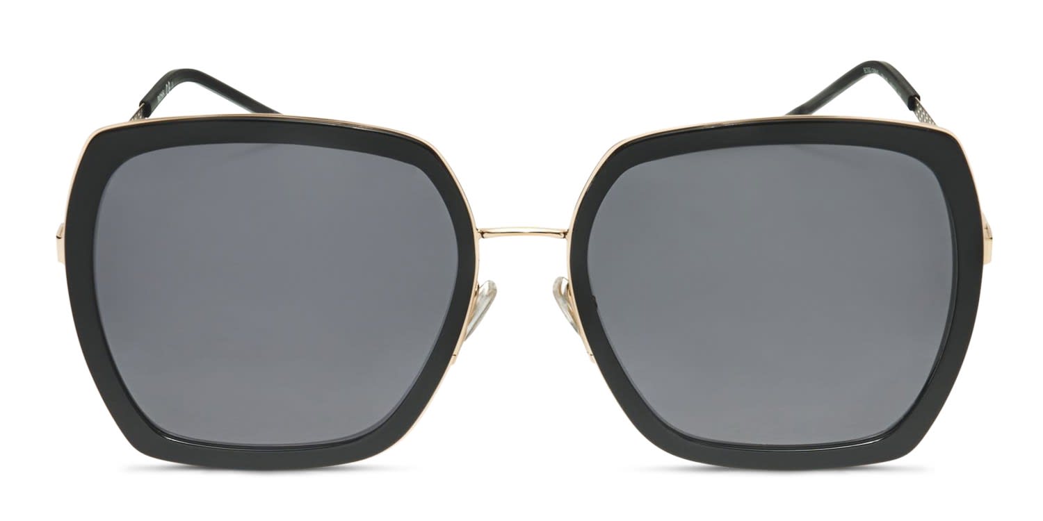Hugo Boss B1208S Gold, Black glasses - Gold / Black / Gray - Frontal View