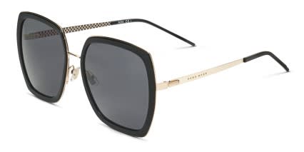 Hugo Boss B1208S Gold, Black glasses - Gold / Black / Gray - Angle View