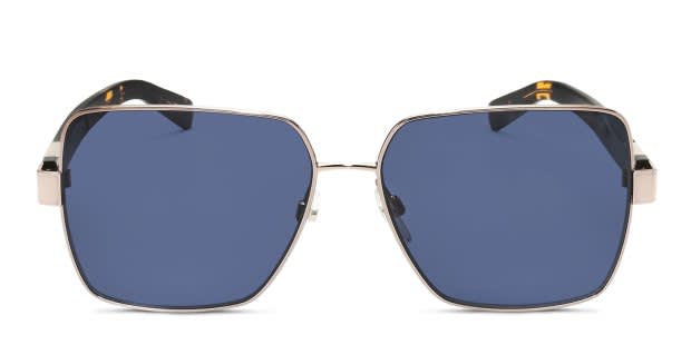 Marc Jacobs MARC495/S gold frame with blue lenses. Lenses provide