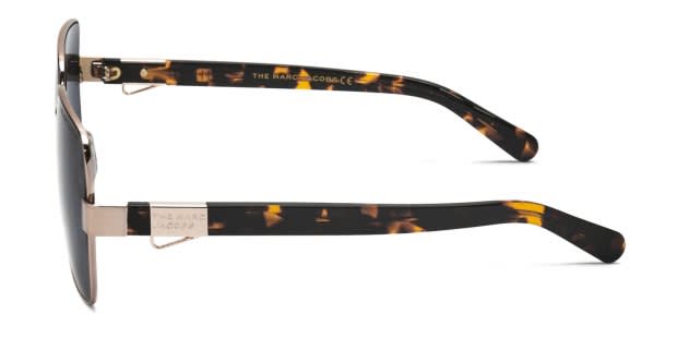 Marc Jacobs MARC495/S gold frame with blue lenses. Lenses provide