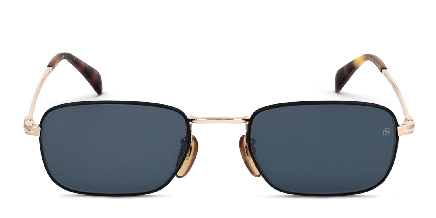 David Beckham DB1035/S Black, Gold glasses - Black / Gold / Blue - Frontal View