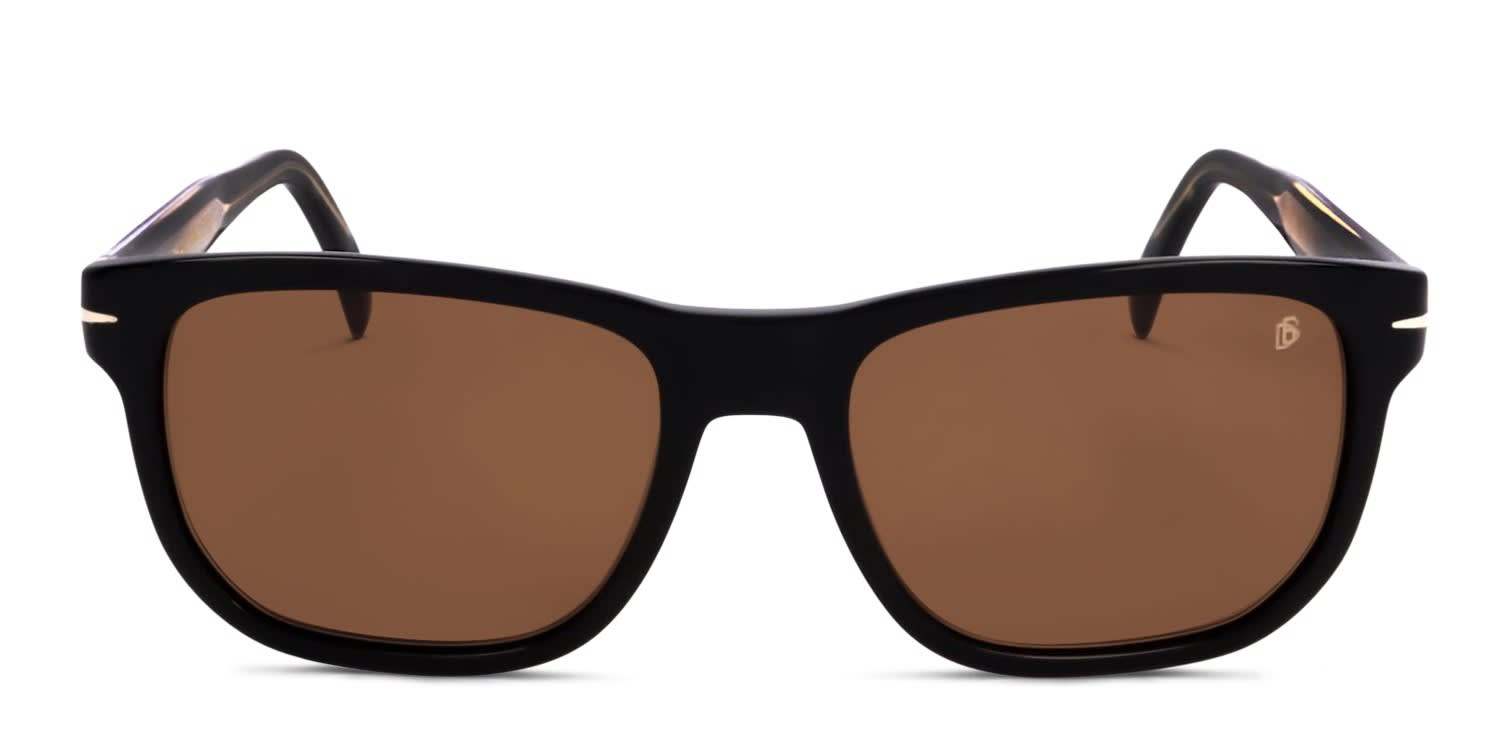 David Beckham DB1045/S Black glasses - Black / Brown - Frontal View