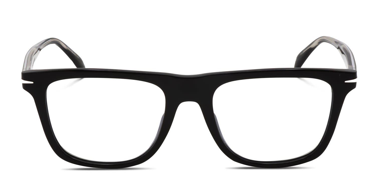 David Beckham DB7061/F/BB Black glasses - Shiny Black - Frontal View