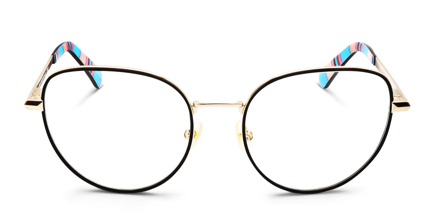 EVALA 『INITIAL』 Kate Spade Ayla black , gold frames