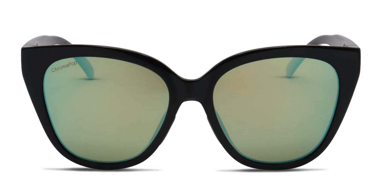 Smith Optics Era Black , Green glasses - Black / Green - Frontal View