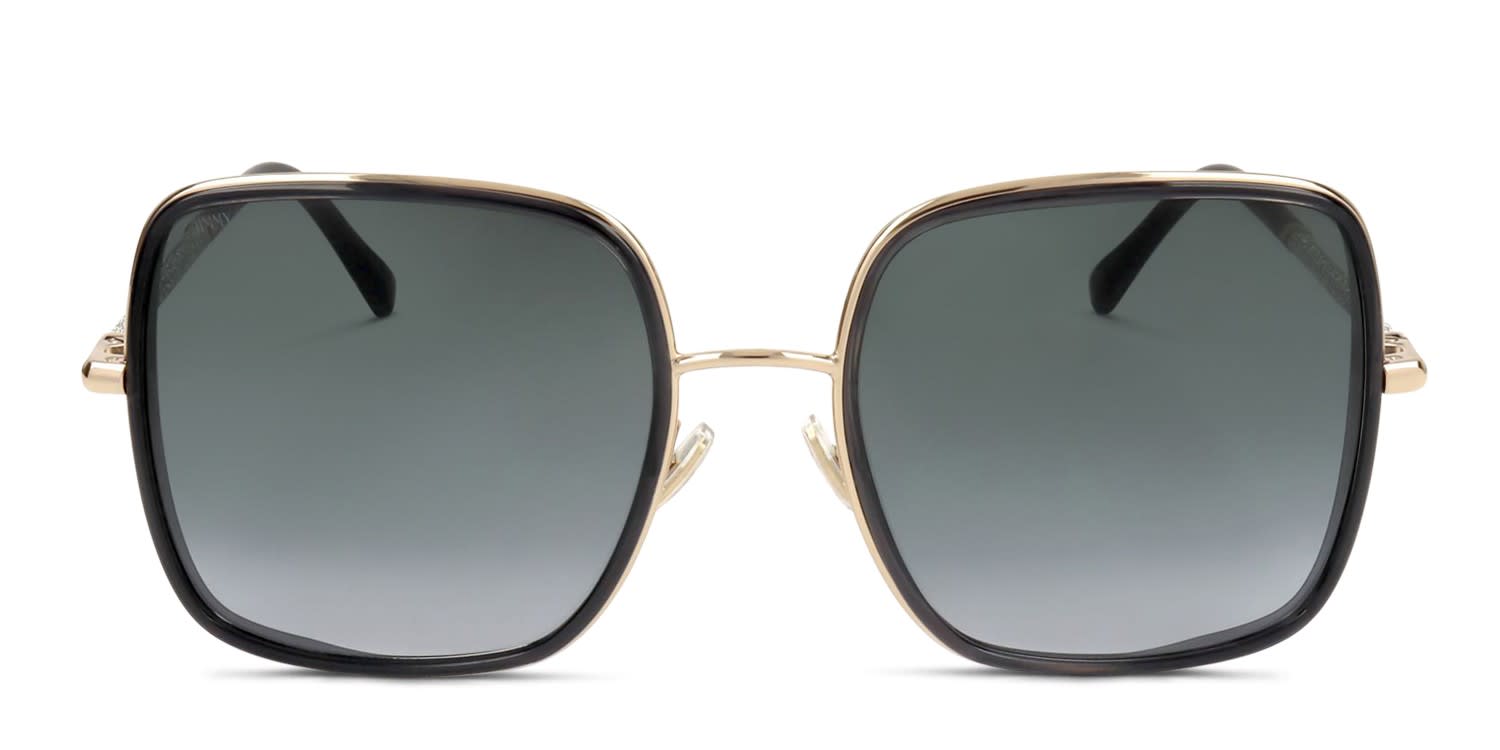 Jimmy Choo JAYLA/S Gold, Gray glasses - Gold / Gray - Frontal View