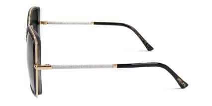 Jimmy Choo JAYLA/S Gold, Gray glasses - Gold / Gray - Side View