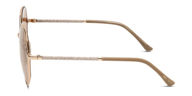 Jimmy Choo Coral/G/Sk pink, gold frame with pink flash