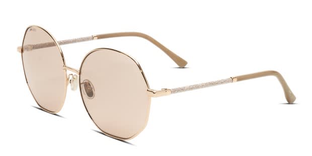 JimmyChoo /ピンクゴールド/36サイズ Jimmy Choo Coral/G/Sk pink, gold frame with pink flash