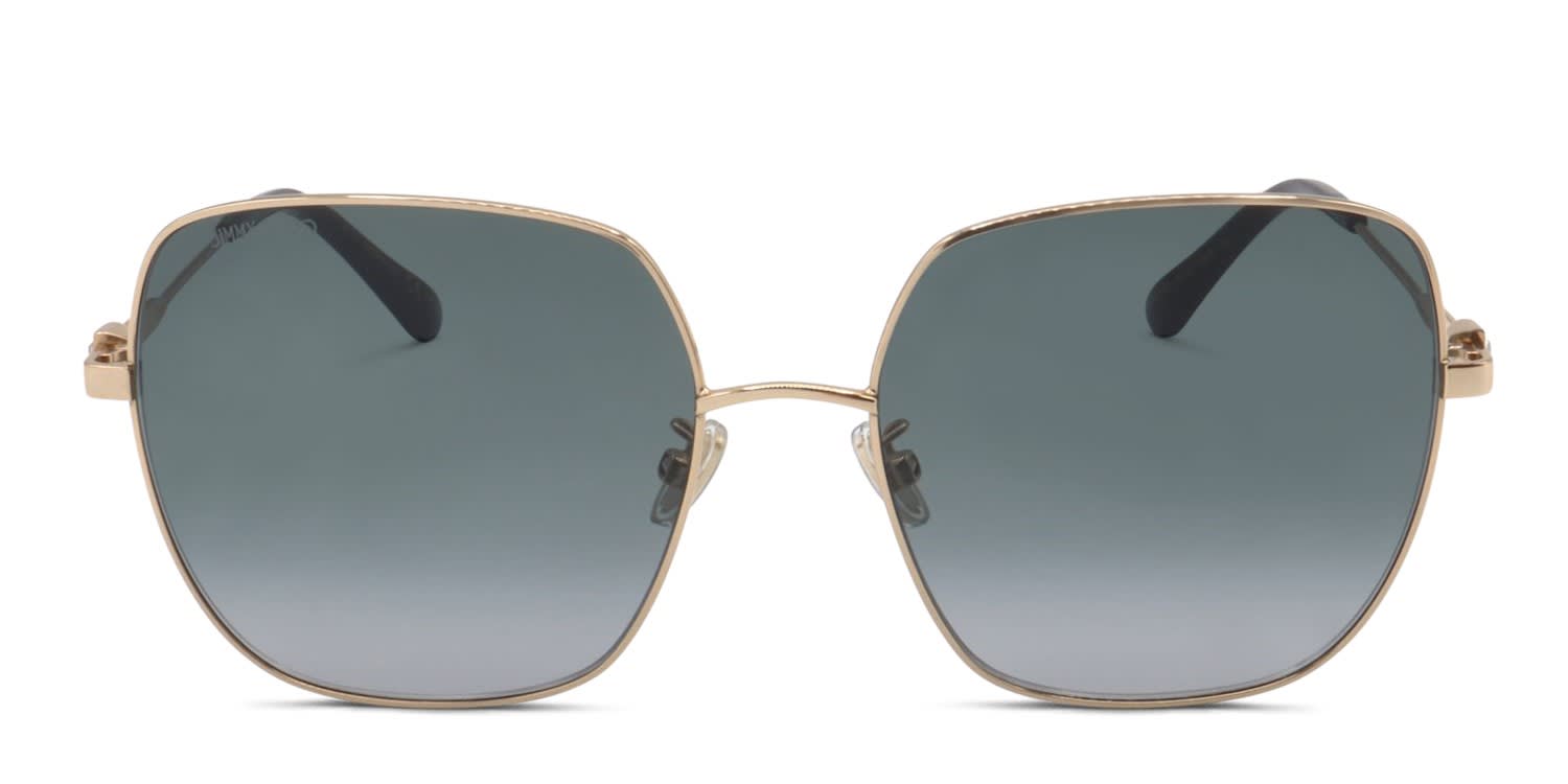 Jimmy Choo KORI/G/SK Gold, Black glasses - Gold / Black / Gray - Frontal View