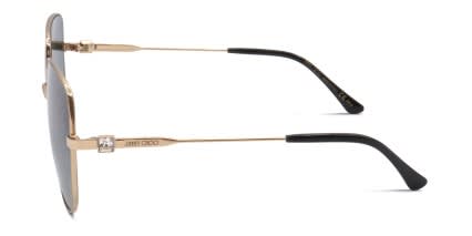 Jimmy Choo KORI/G/SK Gold, Black glasses - Gold / Black / Gray - Side View