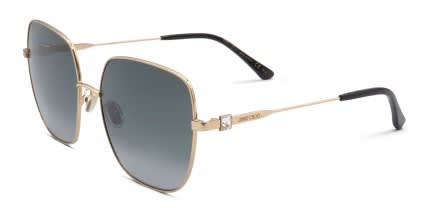 Jimmy Choo KORI/G/SK Gold, Black glasses - Gold / Black / Gray - Angle View