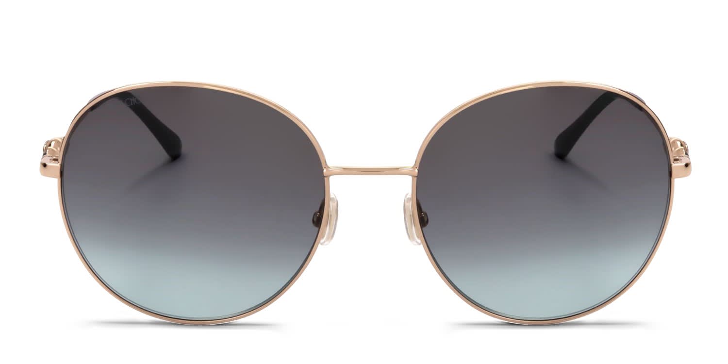 Jimmy Choo BIRDIE/S Gold, Green glasses - Gold / Green - Frontal View