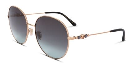 Jimmy Choo BIRDIE/S Gold, Green glasses - Gold / Green - Angle View