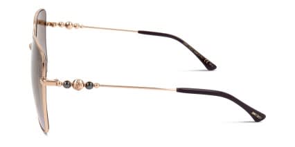 Jimmy Choo HESTER/S Gold, Purple glasses - Gold / Purple - Side View