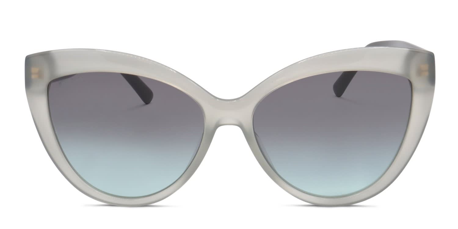 Jimmy Choo SINNIE/G/S Green glasses - Green / Gray - Frontal View
