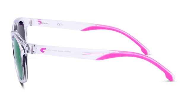 Carrera 8054/S clear frame with violet flash lenses. Lenses