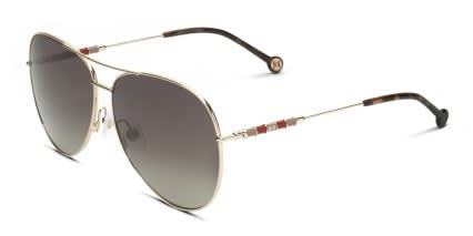 Carolina Herrera CH0034/S Gold glasses - Gold / Brown - Angle View