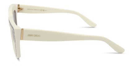 Jimmy Choo MEGS/S White glasses - White / Gray - Side View