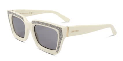 Jimmy Choo MEGS/S White glasses - White / Gray - Angle View