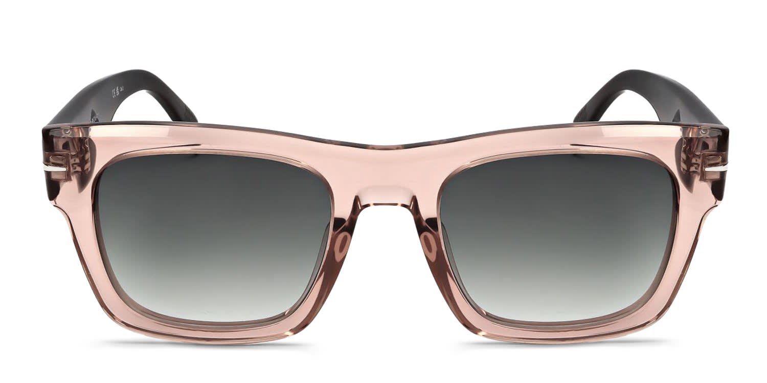 David Beckham DB 7099/S Pink, Clear glasses - Pink / Clear - Frontal View