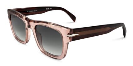 David Beckham DB 7099/S Pink, Clear glasses - Pink / Clear - Angle View