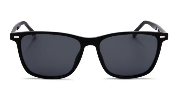 HUGO Black Sunglasses with Dark Gray Lenses Amazon.com: Hugo Boss 0999/S Square Men main image 3