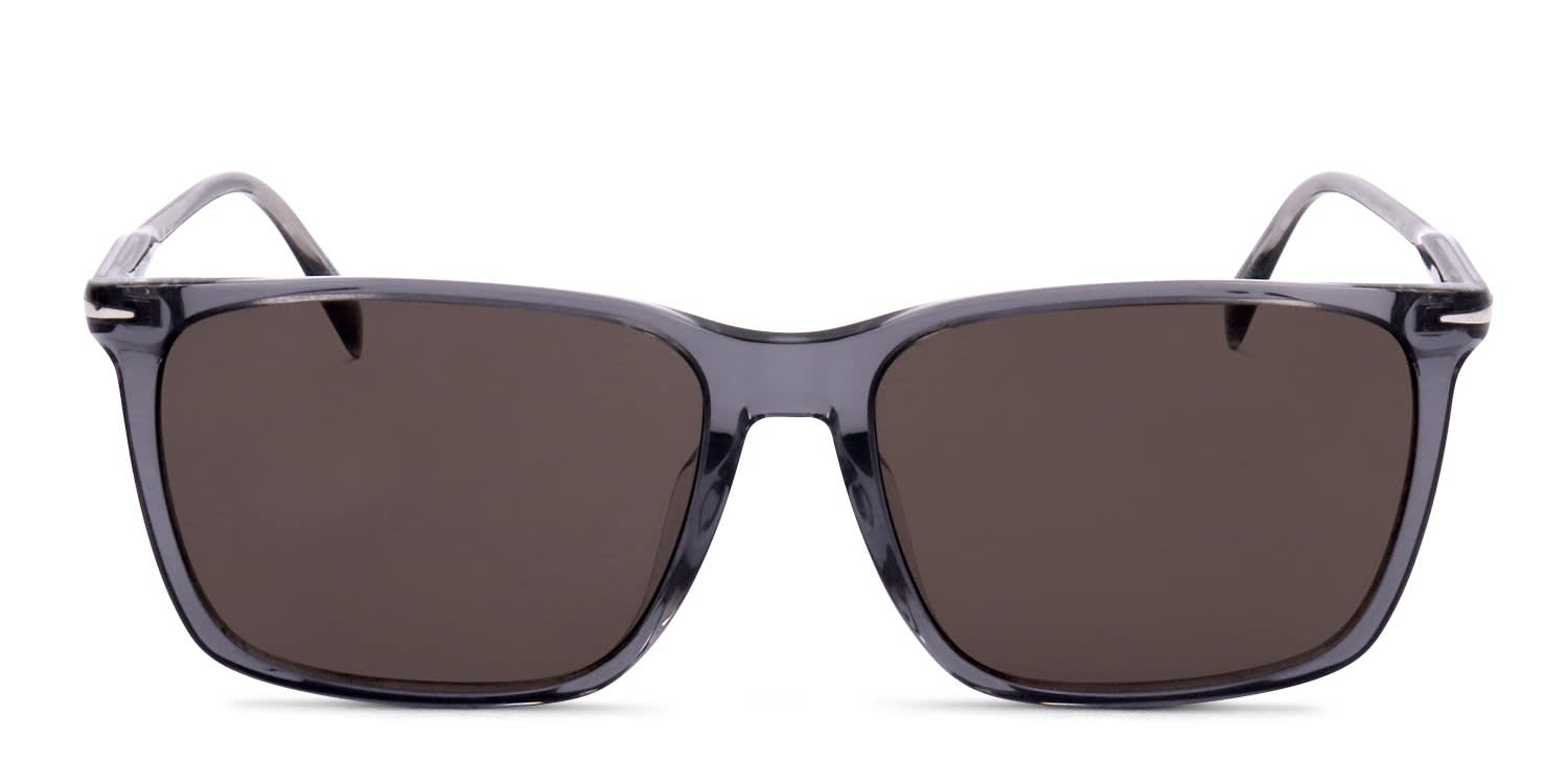 David Beckham DB1145/G/S Gray, Clear glasses - Gray / Clear - Frontal View