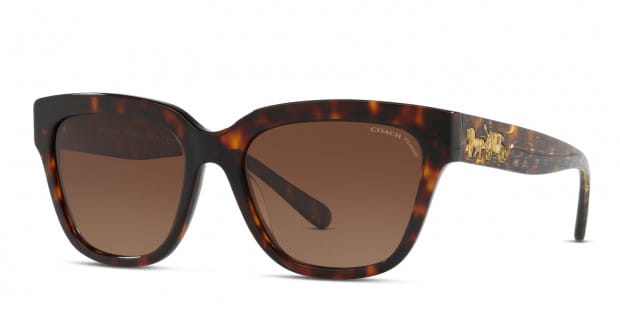 Coach HC8262 Brown Tortoise Prescription Sunglasses 50 Off Lenses