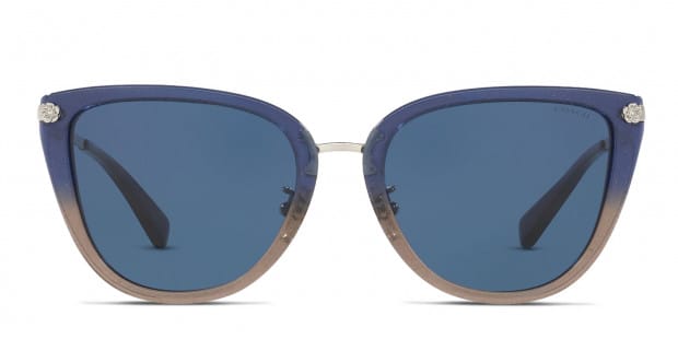 Blue coach sunglasses discount