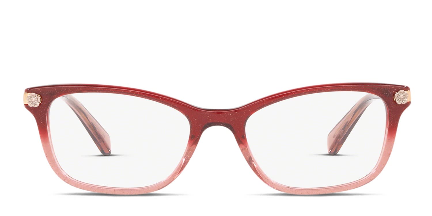 Coach HC6142 Red, Pink, Glitter glasses - Red / Pink / Glitter - Frontal View