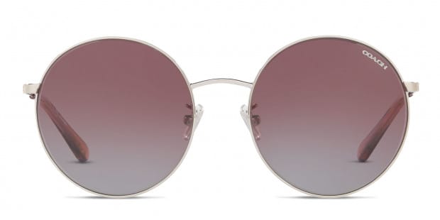 Coach HC7078 Gray Purple Silver Prescription Sunglasses 50