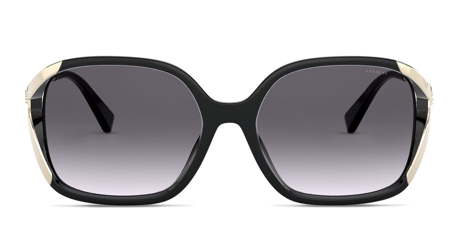 Coach HC8280U Black , Gray glasses - Black / Gray - Frontal View