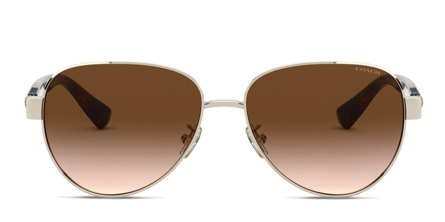 Coach HC7111 Brown , Gold glasses - Brown / Gold - Frontal View