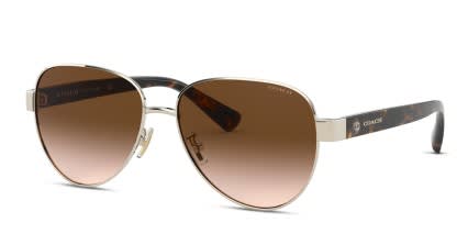 Coach HC7111 Brown , Gold glasses - Brown / Gold - Angle View