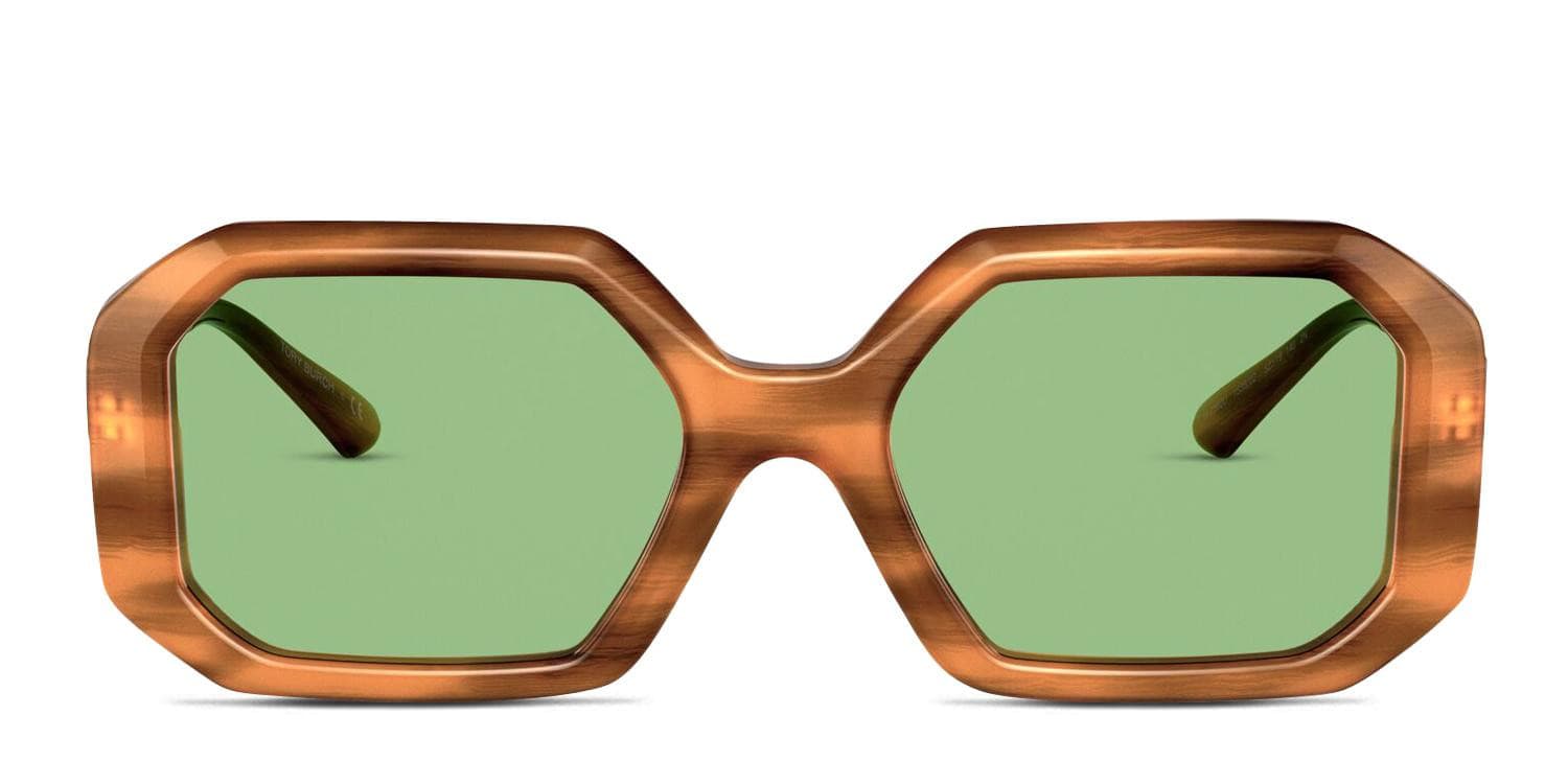 Tory Burch TY7160U Tortoise, Green, Gold Prescription Sunglasses