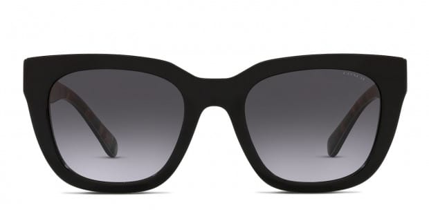 Coach HC8318 black frame with grey gradient lenses. Lenses