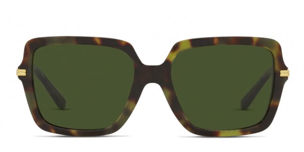 Tory Burch TY7162U green tortoise frame with solid green lenses. Lenses provide 100 UV protection